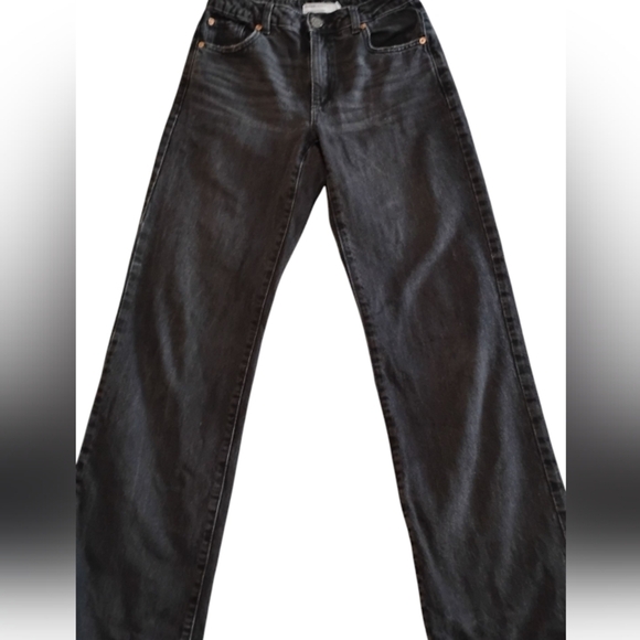 Garage 90's Straight | Washed Black Wide Leg Jeans | Size 25 - Picture 13 of 13